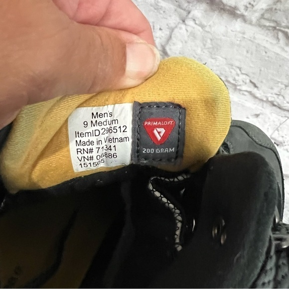 L.L. Bean Men's Primaloft Waterproof Gray Black Lace Up Hiking Boots 9 medium - Picture 7 of 13